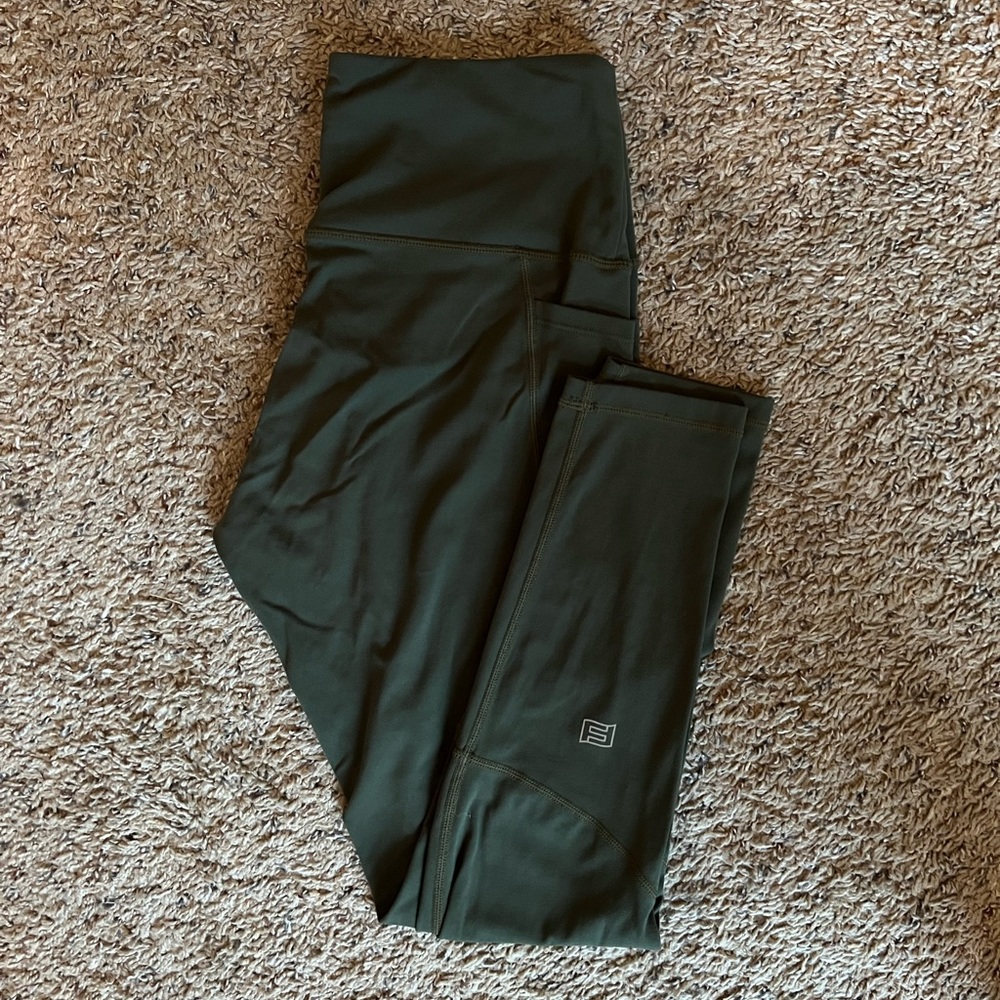 Feed Me Fight Me Olive SAS Leggings with Pickets, Size M